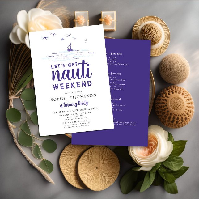 Convite Obter aniversário de 30 anos de Festas de Barcos N (Criador carregado)