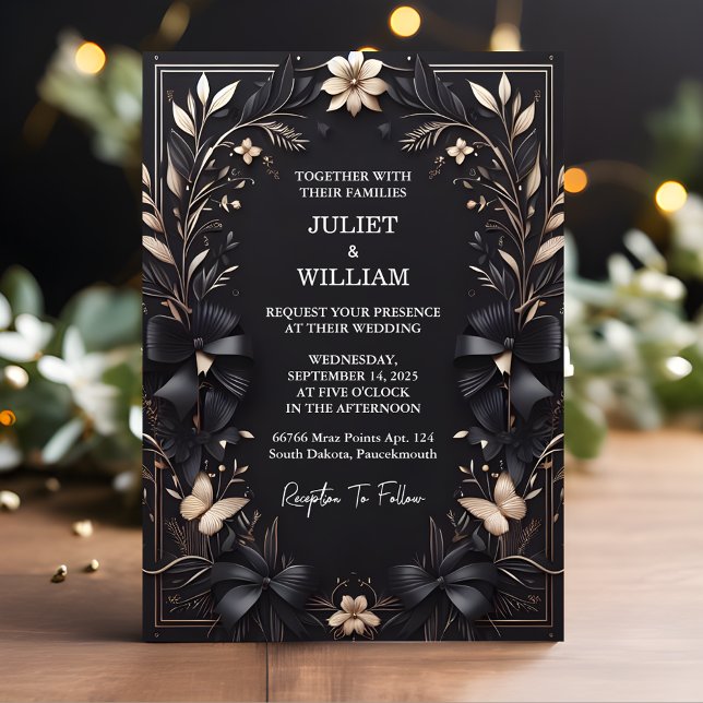 Convite Obter Arcos de Banners Satin Chic Fbon Cortando Ca (Criador carregado)