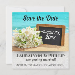 Convite Ocean Beach Salvar o Casamento de Data