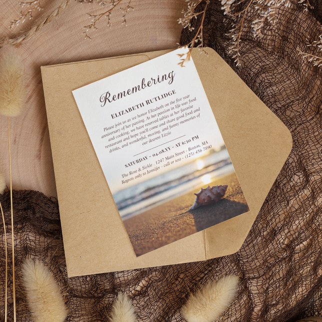 Convite Ocean Conch lembra do aniversário da morte (Criador carregado)