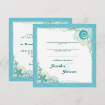 Ocean Theme Wedding invitation