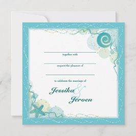 Convite Ocean Theme Wedding invitation