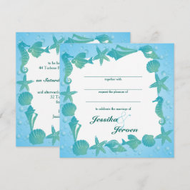 Convite Ocean Theme Wedding invitation