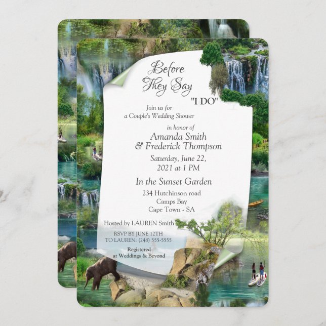 Convite Oceanos e Rios Mundiais, Lagos e Atividades Esport (Frente/Verso)