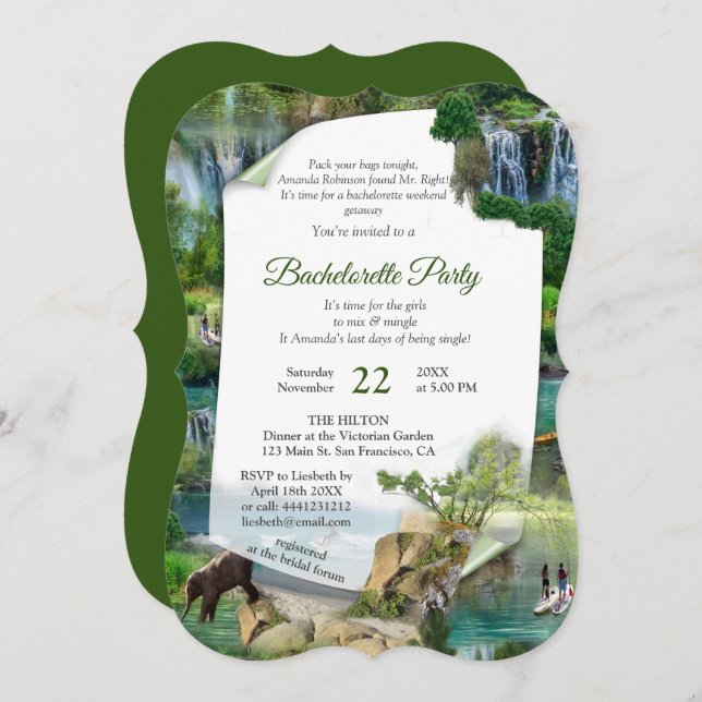 Convite Oceanos e Rios Mundiais, Lagos e Atividades Esport (Frente/Verso)