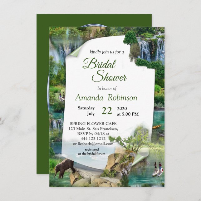 Convite Oceanos e Rios Mundiais, Lagos e Atividades Esport (Frente/Verso)