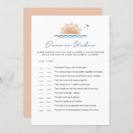 Convite OCEANSIDE Beach Baby Sobre O Jogo Do Chá de fralda