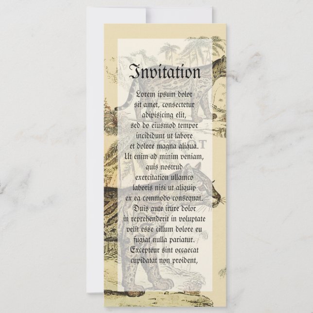 Convite Ocelot Vintage (Frente)