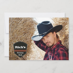 Convite ocidental da foto da bandeira