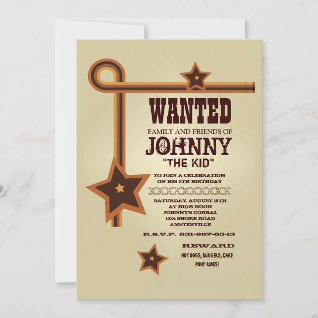 Convite ocidental de três estrelas (Frente)