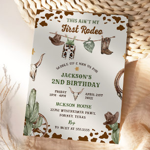 Convite Ocidental Este não é meu primeiro segundo aniversá