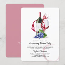 Ocorrência de Jantar e Vinho Aniversário Estilo Ve