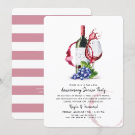 Convite Ocorrência de Vinho & Jantar Aniversário Listras V