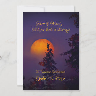 Convite October Moon Wedding Invitation