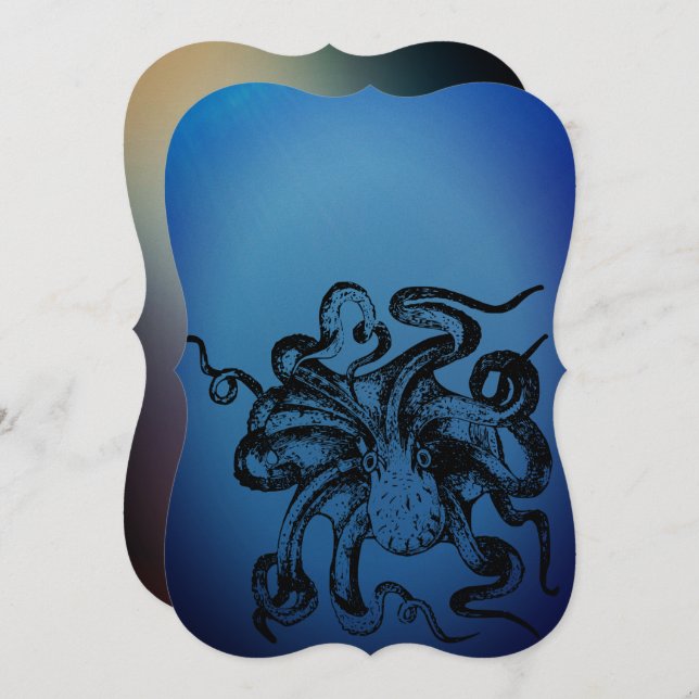 Convite Octopus  (Frente/Verso)