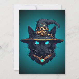Convite Óculos de Sol Neon Halloween Mecha Gato Bruxa Cibe