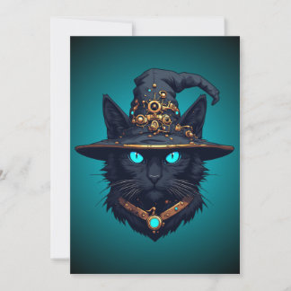 Convite Óculos de Sol Neon Halloween Mecha Gato Bruxa Cibe