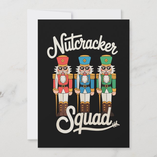 Convite Óculos de sol Nutcracker Squad Natal Xmas Férias (Frente)