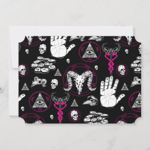 Convite oculto no halloween todo vendo coroa esotérica ocu