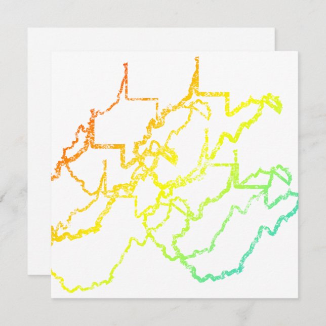 Convite oeste de virginia chill blur (Frente/Verso)