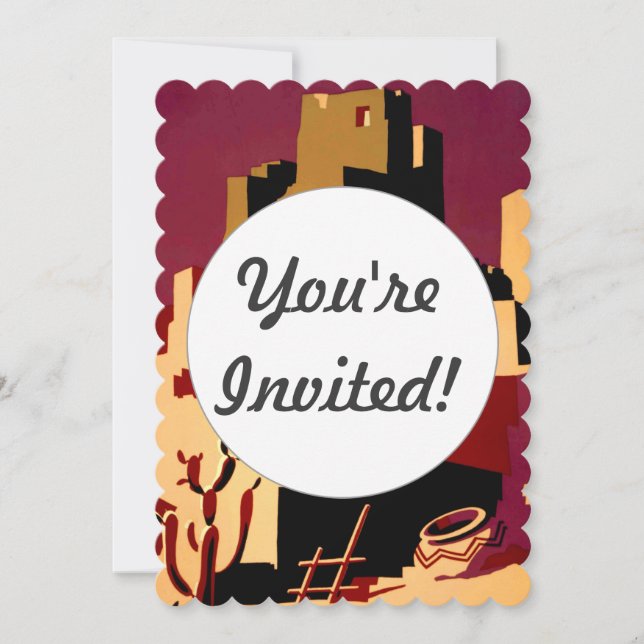 Convite Oeste do Sudoeste Pueblo WPA Nacional (Frente)