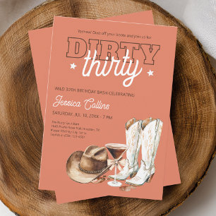 Convite Oeste Sujo 30 Festa de aniversário de 30 anos de C