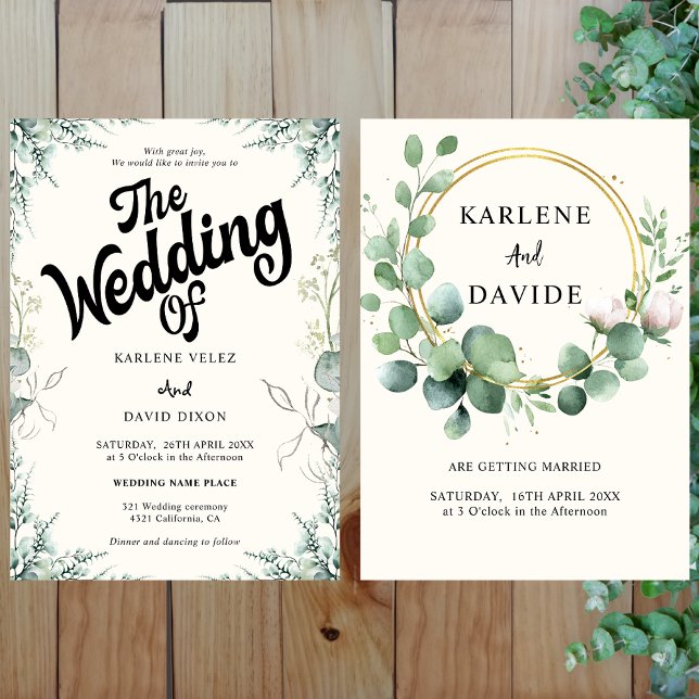 Convite Oferta Elegante de Foto Eucalyptus (Criador carregado)