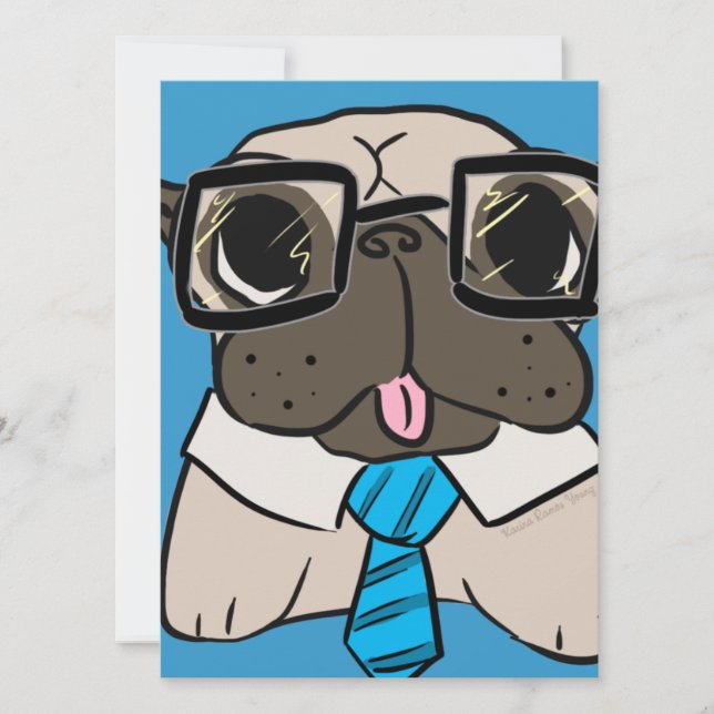 Convite Office Pug (Frente)