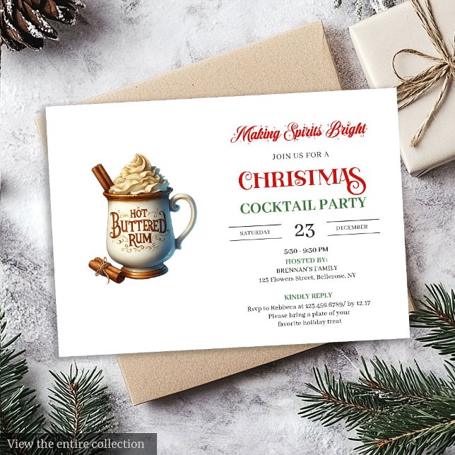 Convite Office style digital festive cocktails party  (Office style digital festive cocktails party invitation

)