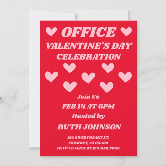 Convite Office Valentine’s Day Celebration (Frente)