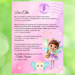 Convite Official Tooth Fairy Magical Letter Printable