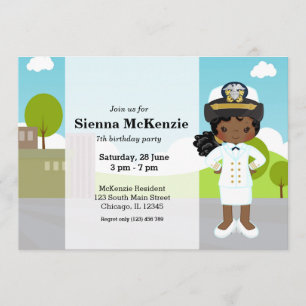 Convite oficial de uniforme da marinha