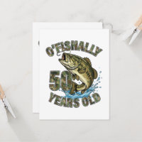 Oficialmente 50 Anos Amante da Pesca Aniversário d