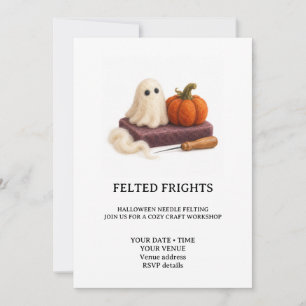 Convite Oficina de Agulhamento Feltro Felted Frights Hallo