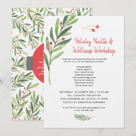 Convite Oficina de óleos essenciais natalinos