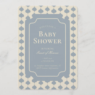 Convite Ogee Stripe Geometric Gender Neutral Beige Blue