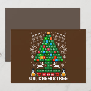 Convite Oh Árvore Química Natal Química Ciência Periódico