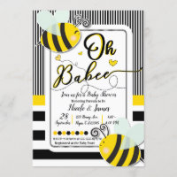 Oh BaBEE Bee Modern Chic Striped Chá de fraldas