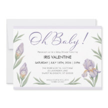 Oh Baby Aquarela Íris Floral Roxo Lavanda