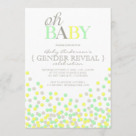 Convite Oh Baby Confetti Gender Reveparty | Água amarela