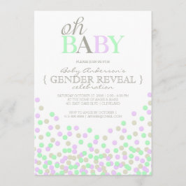 Convite Oh Baby Confetti Gender Reveparty | Água púrpura