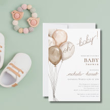 Oh, Baby Gender Neutral Balloon Chá de fraldas