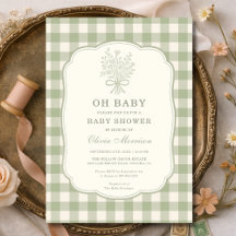 Oh Baby Gingham Baby Shower