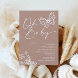 Convite Oh Baby Minimalist Chá de fraldas Invance