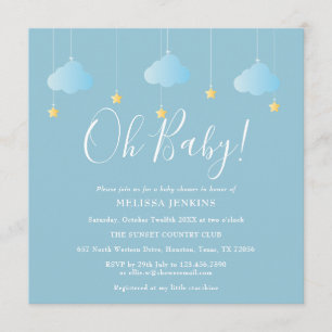 Convite Oh Baby Twinkle Twinkle Baby Shower / Chá de Bebê