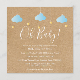 Convite Oh Baby Twinkle Twinkle Baby Shower / Chá de Bebê