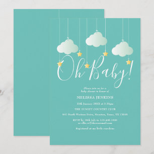 Convite Oh Baby Twinkle Twinkle Baby Shower / Chuveirinho