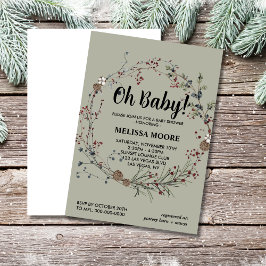 Convite Oh baby winterberry Russ Boho