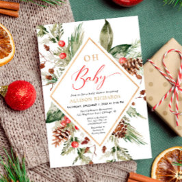 Convite Oh Bebê, chá de inverno rústico e neutro