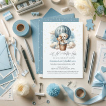 Oh Boy Adventure Chá de fraldas Puppy Hot Air Ball